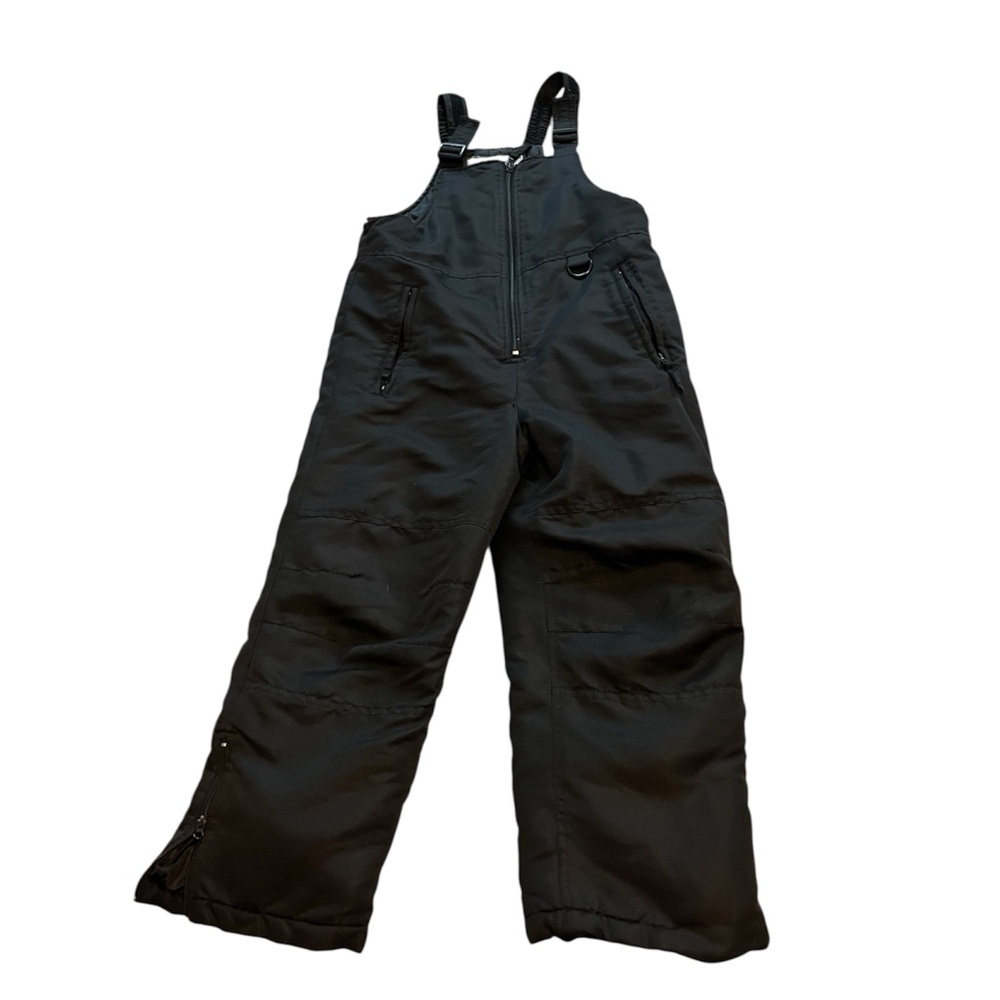 ◼️ATHLETECH: Boy size M, black outdoor snow overalls w/pockets, preowned◼️